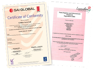 国際規格のSAIGLOBALのランクA証明書
